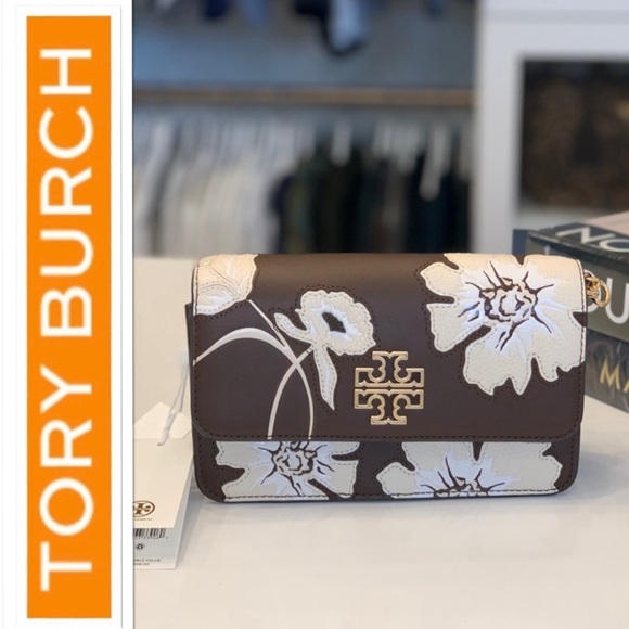 Tory Burch Britten floral convertible crossbody bag - Picture 1 of 16